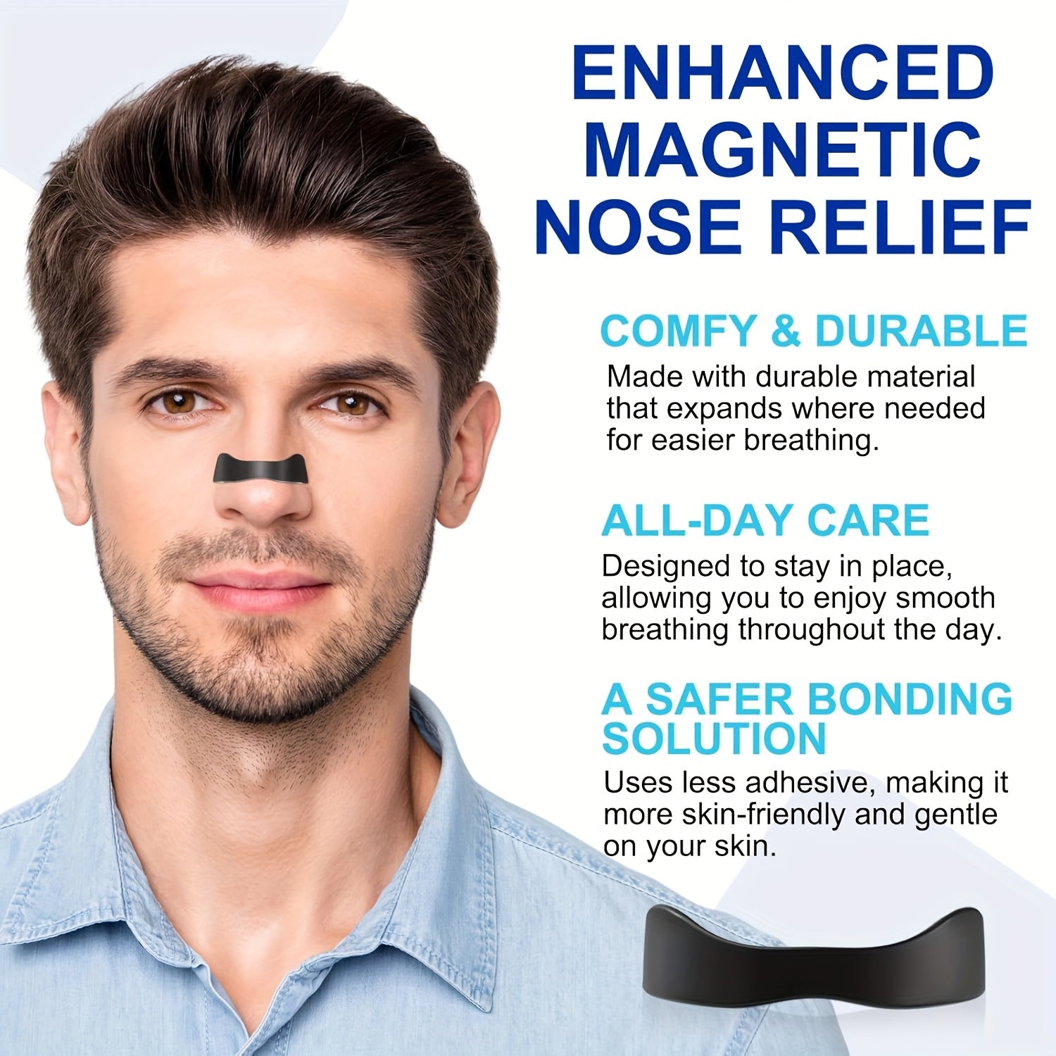 60 Magnetic Nasal Strips Designed to Prevent Snoring - Enhance Oxygen Supply