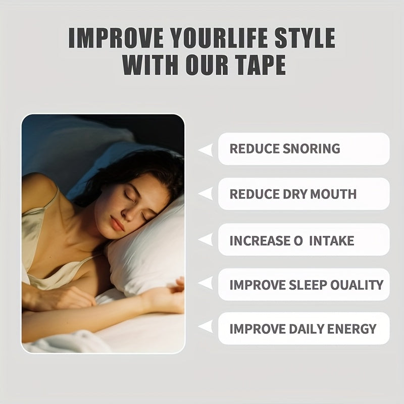 Mouth Tape for Better Sleep - 30 Breathable Anti-Snoring Strips